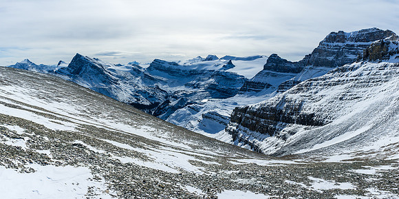 Descending back to the upper col.