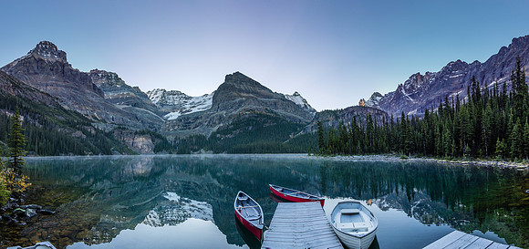 Lake O'Hara in early morning light.