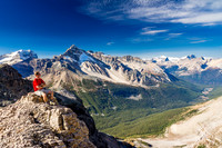 Vern on the summit of Wiwaxy Peaks.