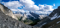 More stunning views from the col towards the Haig Icefield.
