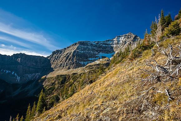 Working our way up the east slopes of Bertha.