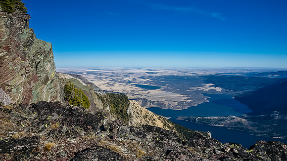 Views east from just under the summit.