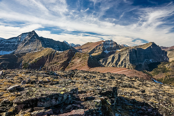 Summit view looking towards Alderson, Carthew, and Buchanan.
