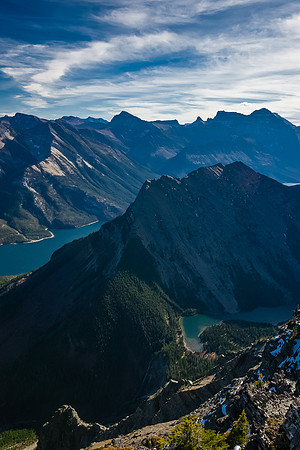 Looking over Richards lower ridge towards Kaina and Cleveland in Montana.