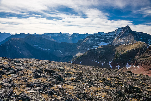 Mount Richards at left and Alderson at right.