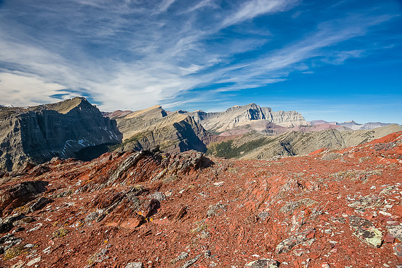 Stunning Waterton colors on the descent down Bertha's West ridge.