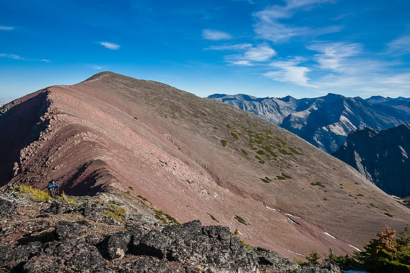 Looking back to Bertha Peak from the west ridge.