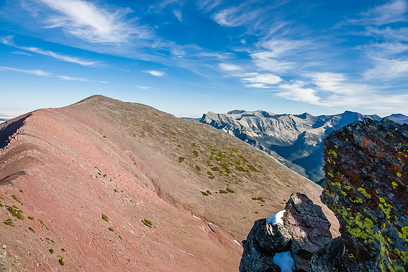 Looking back to Bertha Peak from the west ridge.