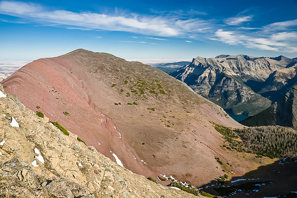 Looking back at Bertha Peak from Bertha Ridge.