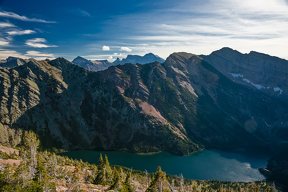 Mount Richards rises over Bertha Lake.