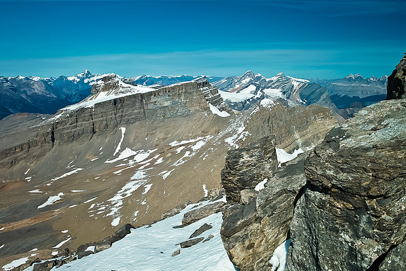 Close to the summit looking to Barbette Mountain.