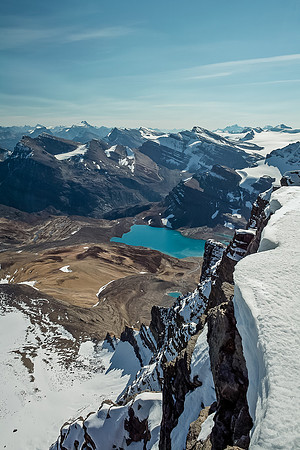 Looking way down over Caldron Lake.
