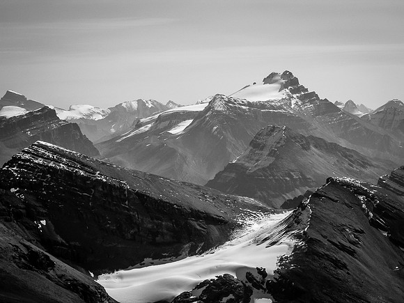 Mount Hector looms over Bow Peak.