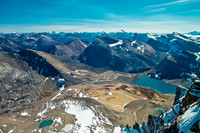 Gorgeous views over Caldron Lake towards Jimmy Simpson. Thompson at right.
