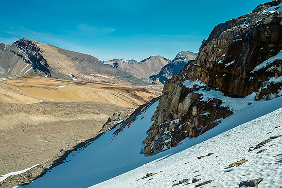 Views out of the snow gully.