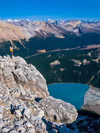 Raf on the exposed summit.