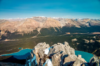 Observation Peak across Peyto Lake and the Icefields Parkway.