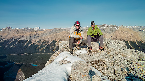 Raf and Vern on the summit of Caldron Peak.