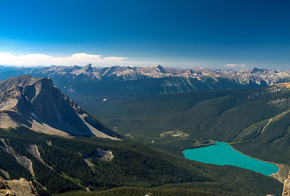 Views over Emerald Lake.