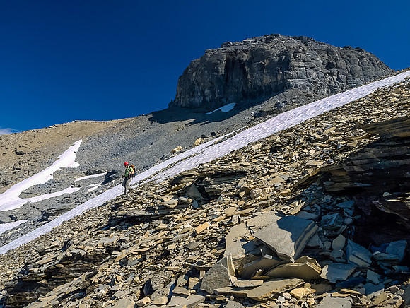Exiting the upper mountain.