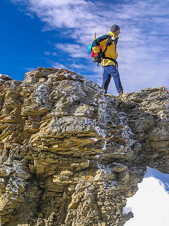 Jame on the ridge.