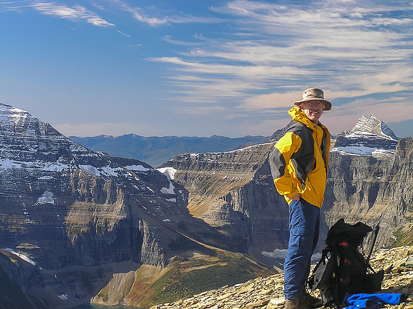 Bob at the summit of Mount Alderson.