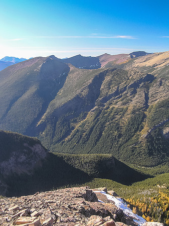 Looking down the NW ridge.