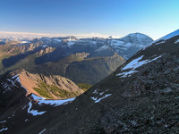 Our descent route goes straight down to the col and then down to the main trail.