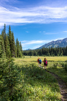 Hiking back up to Elk Pass.