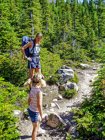 The approach trail to Helen Lake is pretty easy.