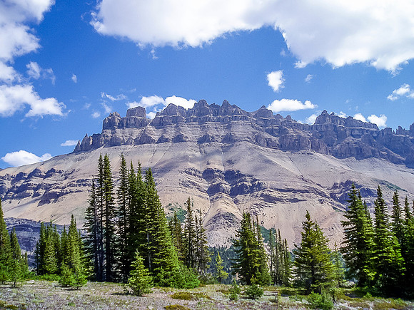Dolomite Peak lies across Helen Creek.