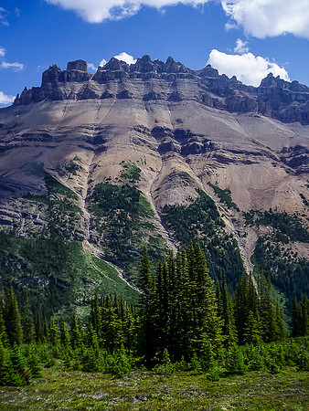 Dolomite Peak lies across Helen Creek.