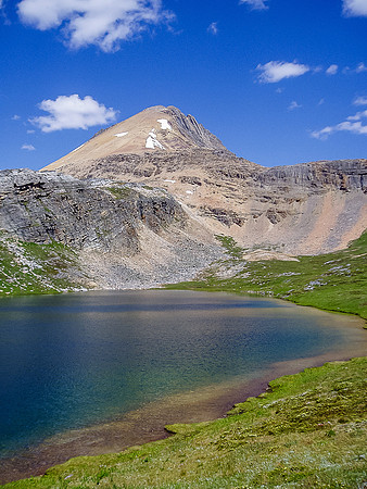 Helen Lake with Cirque Peak rising beyond.