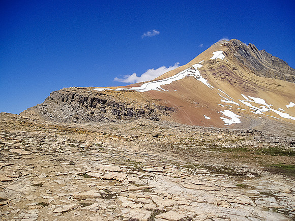 The route to the top is obvious from on top of the pass, which is gained above Helen Lake.