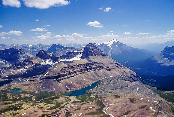 Incredible views over Lake Katherine to Dolomite Peak.