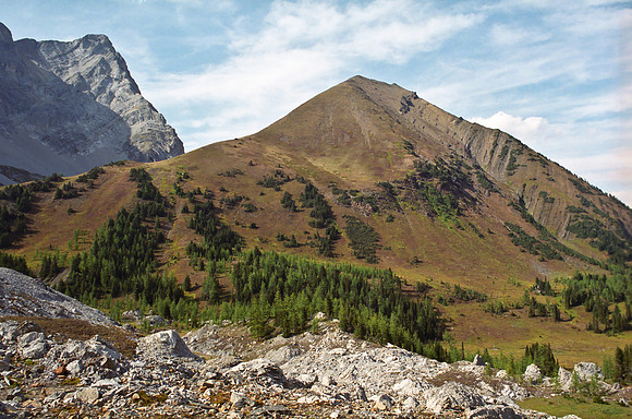 Views of Pocaterra Ridge as we descend.
