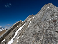 Another view of the crux, you really don't want to slip here.
