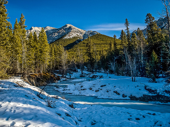 A view of Wasootch Peak from the 'dry' drainage.