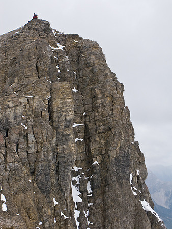 Jon waits on the third summit while I go over to the main one after a difficult descent from the 3rd
