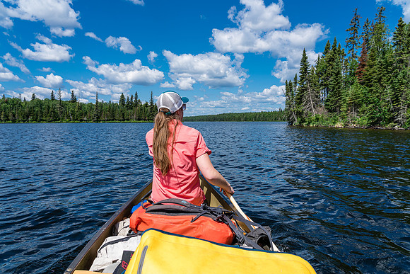Paddling Hatchet Lake.