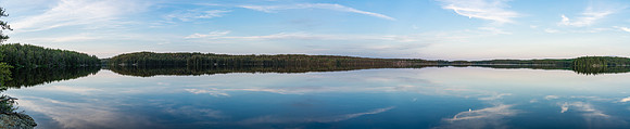 A calm evening on Page Lake. The perfect start to our 2019 trip.