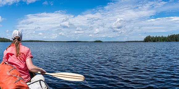 Paddling Indian House Lake.