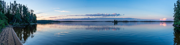 Evening settles over Indian House Lake.