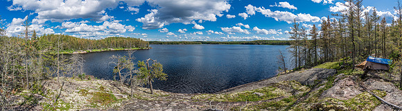 A very nice campsite in the small lake west of Prairie Lake.