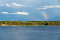 Evening settles in over the small, unnamed lake west of Prairie Lake.