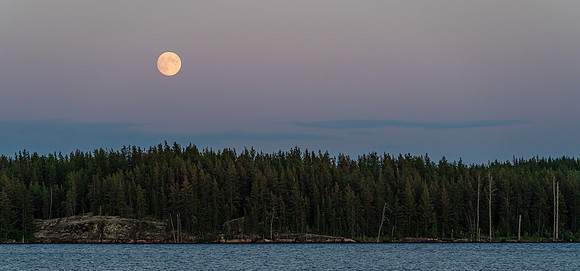 Evening settles in over the small, unnamed lake west of Prairie Lake.