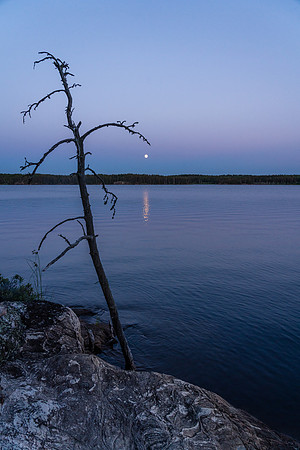 Evening settles in over the small, unnamed lake west of Prairie Lake.
