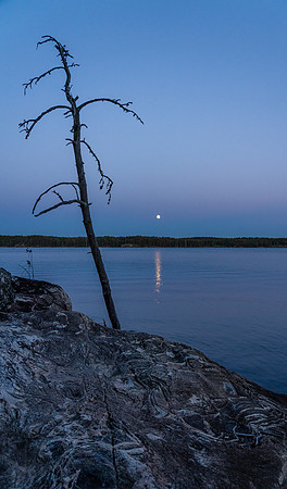 Evening settles in over the small, unnamed lake west of Prairie Lake.