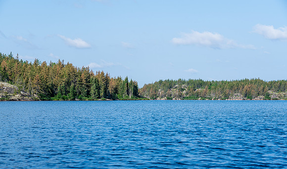 Paddling one of the small lakes between Prairie and Joey.