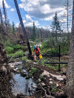 The portages west of Lightning Lake are burnt and somewhat unpleasant.